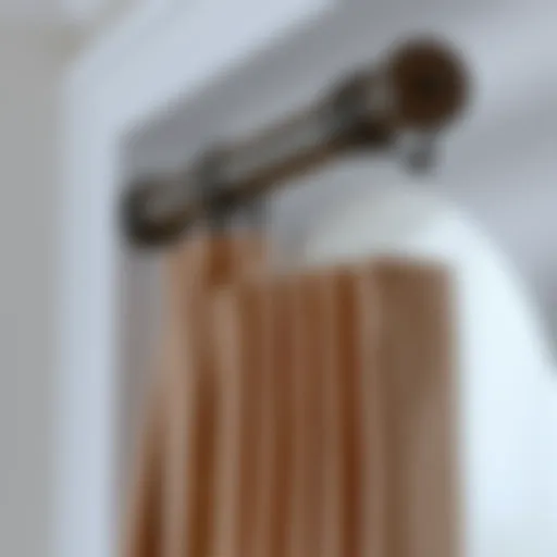 Modern Aesthetic of Collapsible Curtain Rods Elegant collapsible curtain rod showcasing modern design