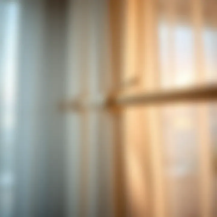 Seamless Installation of Curtain Rods Installation process of a collapsible curtain rod in a stylish interior