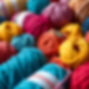Colorful Yarn Assortment A vibrant assortment of colorful yarn balls available for crocheting