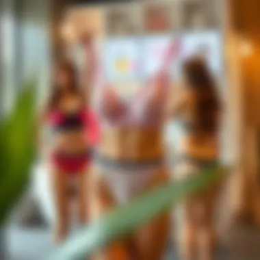 Chic Custom Underwear Designs Trendy designs of custom matching underwear displayed in a chic setting