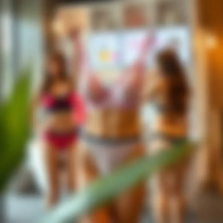 Chic Custom Underwear Designs Trendy designs of custom matching underwear displayed in a chic setting