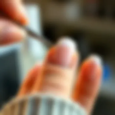 Mastering the Application of Nail Wraps Application technique for French manicure nail wraps on a nail