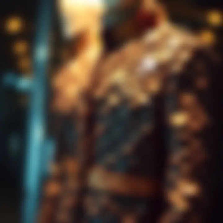 Innovative Garment Design Featuring Fish Scale Fabric Luxurious garment made from fish scale fabric