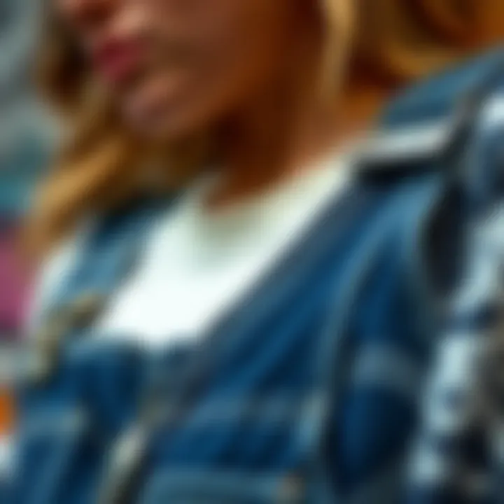 Close-Up of Intricate Designs on Overalls Close-up of intricate designs on graffiti overalls