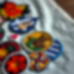 Vibrant Greek iron-on patches showcasing traditional motifs