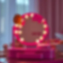 Elegant design of the Hello Kitty makeup mirror showcasing its aesthetics and allure.