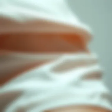 Close-up of fabric used in postpartum shorts