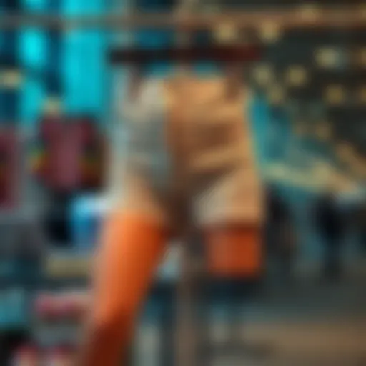 Stylish High Waist Postpartum Shorts Stylish high waist postpartum shorts on a display