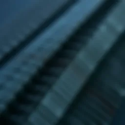 Close-up of hook and loop strip detailing their texture and weave