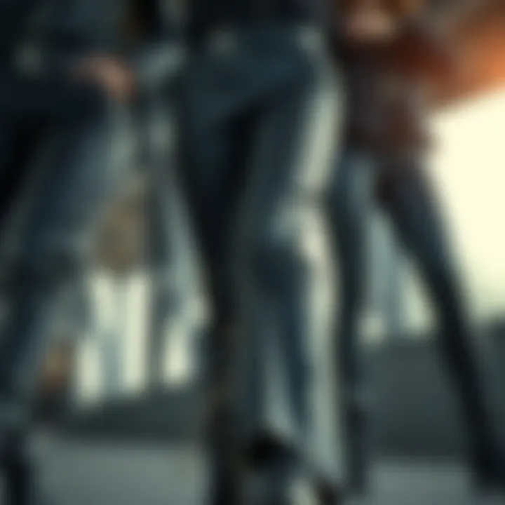 Different styles of leather pants with lace-up front