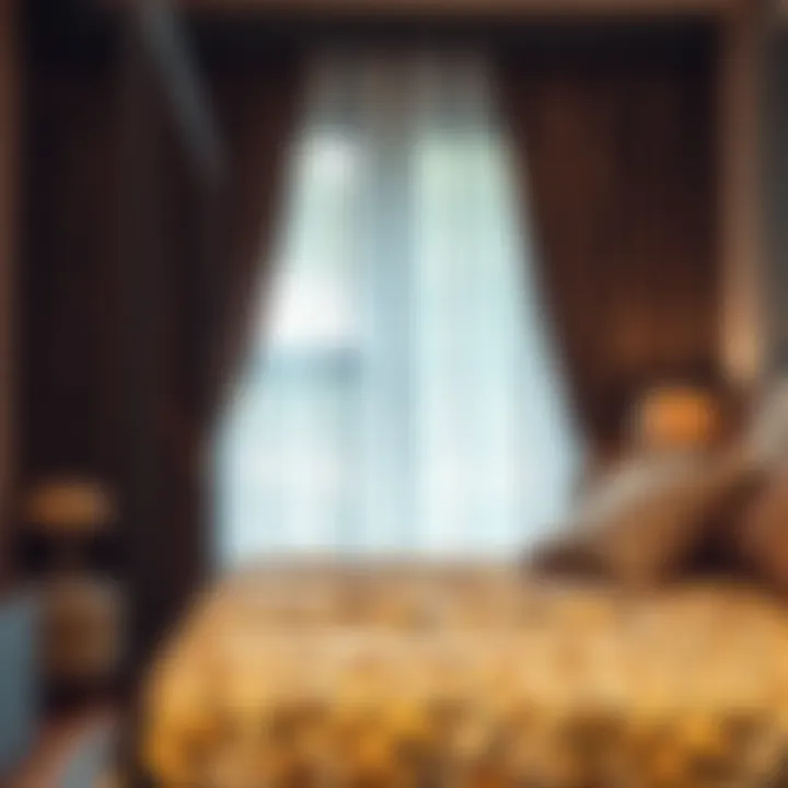 Creating a Cozy Retreat with Leopard Print An elegant bedroom featuring leopard print blackout curtains