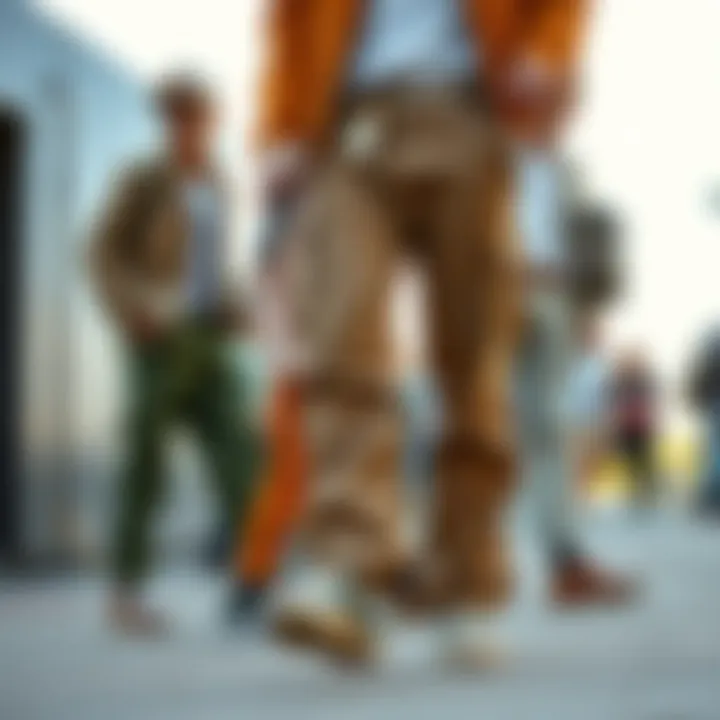 Historical evolution of cargo pants showcasing different styles