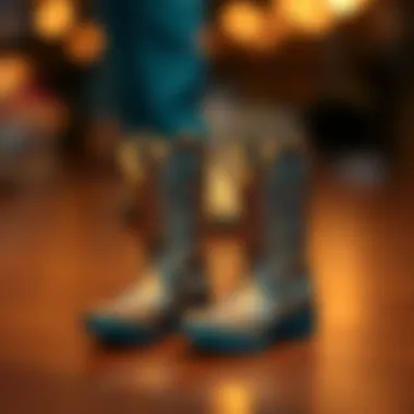 Customized mini cowboy boots showcasing personalization options