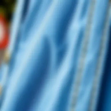 Close-Up of Denim Pinafore Fabric Detail of fabric texture of denim pinafore