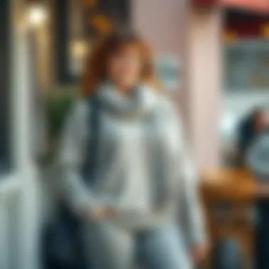 Comfortable outfit featuring plus size knit leggings