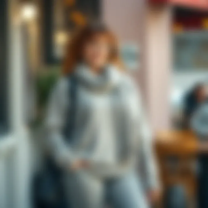 Comfortable outfit featuring plus size knit leggings