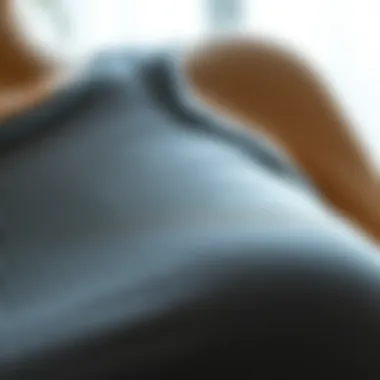Close-up of a knitted tank top showcasing texture and fabric quality