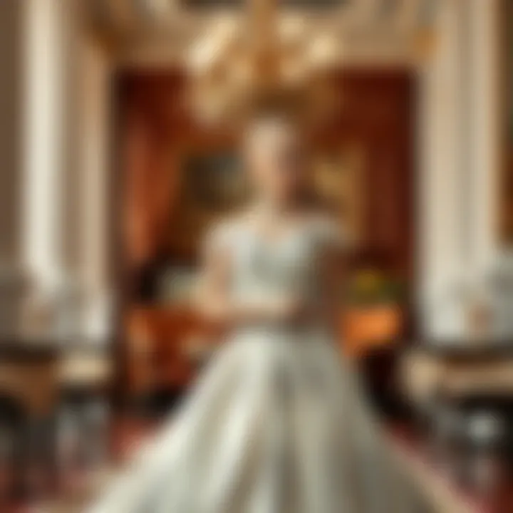 The Allure of Plus Size Princess Dresses Elegant plus size princess dress in a lavish setting