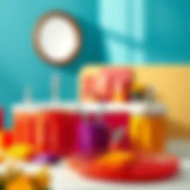 Colorful Bathroom Accessories Set Elegant bathroom accessories set showcasing various colors