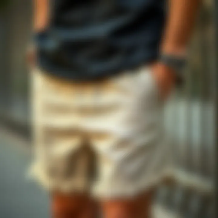 Exploring Fabric Choices for Raw Hem Shorts Different fabric textures for raw hem shorts