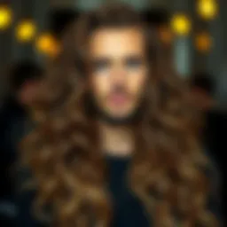 Luxurious long hair wig showcasing natural waves