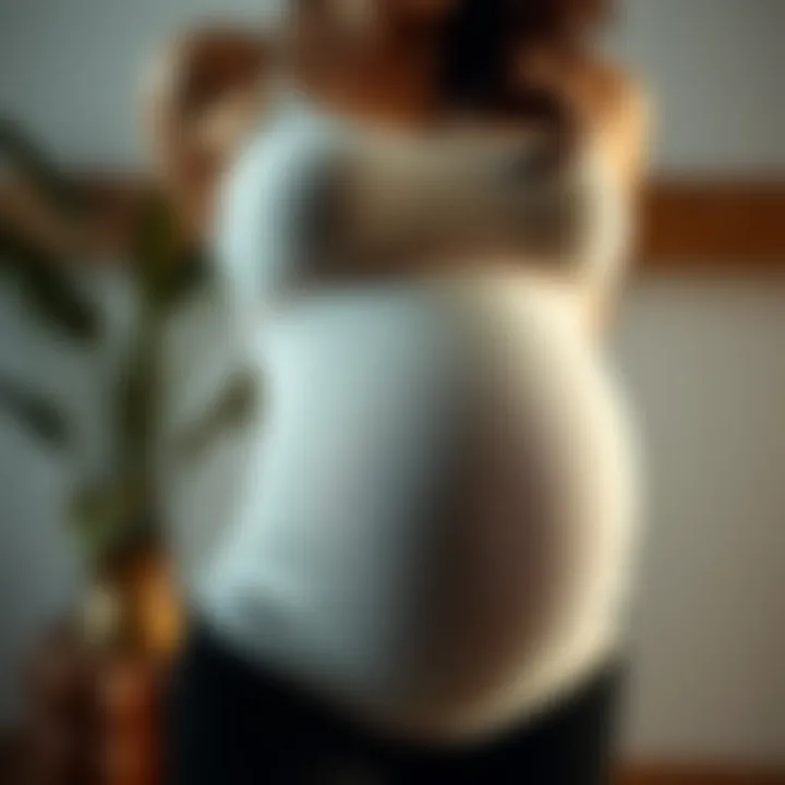 Sophisticated Seamless Maternity Shapewear Elegant design of seamless maternity shapewear showcasing fabric texture