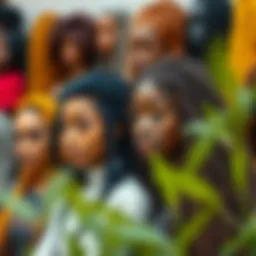 Stunning display of Senegalese twist braided wigs showcasing various colors and styles