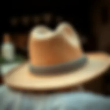Groom's Cowboy Hat with Rustic Elegance Groom's cowboy hat showcasing rustic elegance