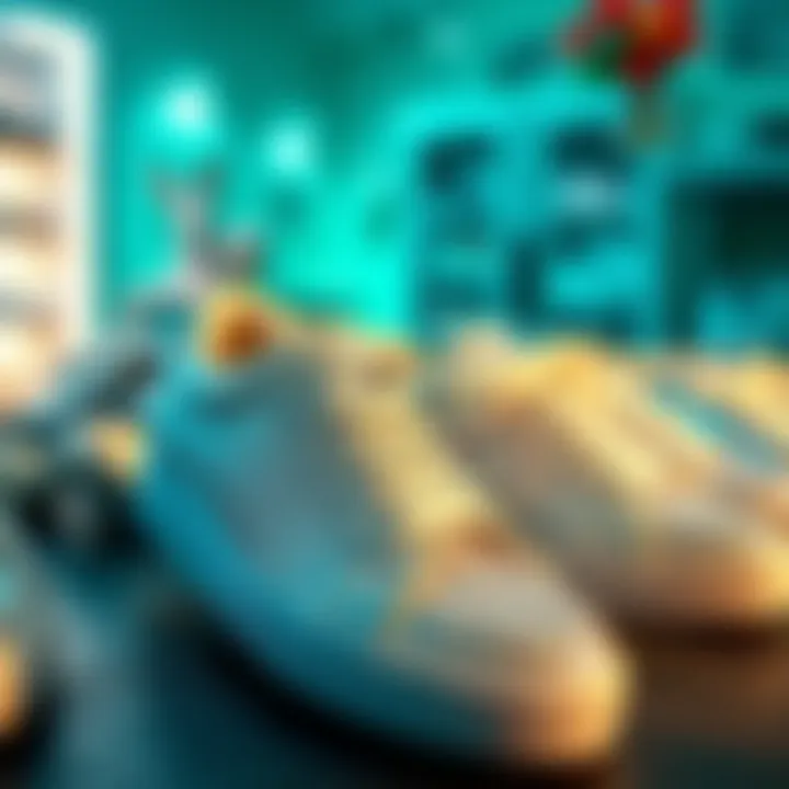 Diverse Styles of Silver Glitter Sneakers Various styles of silver glitter sneakers displayed in a vibrant setting