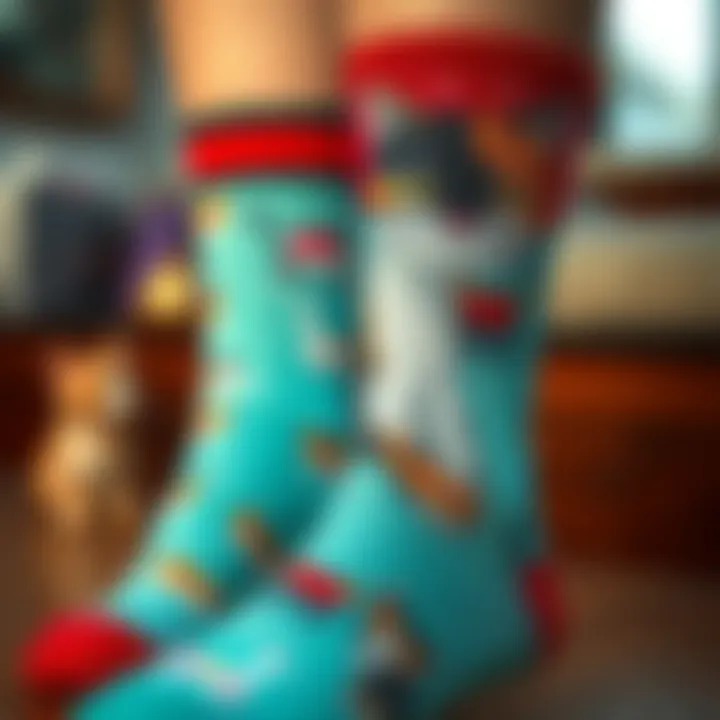 Sock collection featuring cats and playful patterns