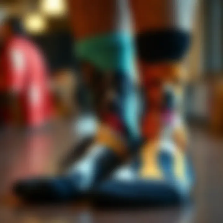 Creative sock designs displaying different dog breeds