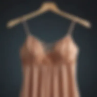 Elegant Display of Spaghetti Strap Babydoll Top Elegant display of a spaghetti strap babydoll top on a hanger
