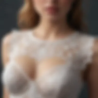 Intricate Lace Detailing on Babydoll Top Close-up of intricate lace detailing on a babydoll top