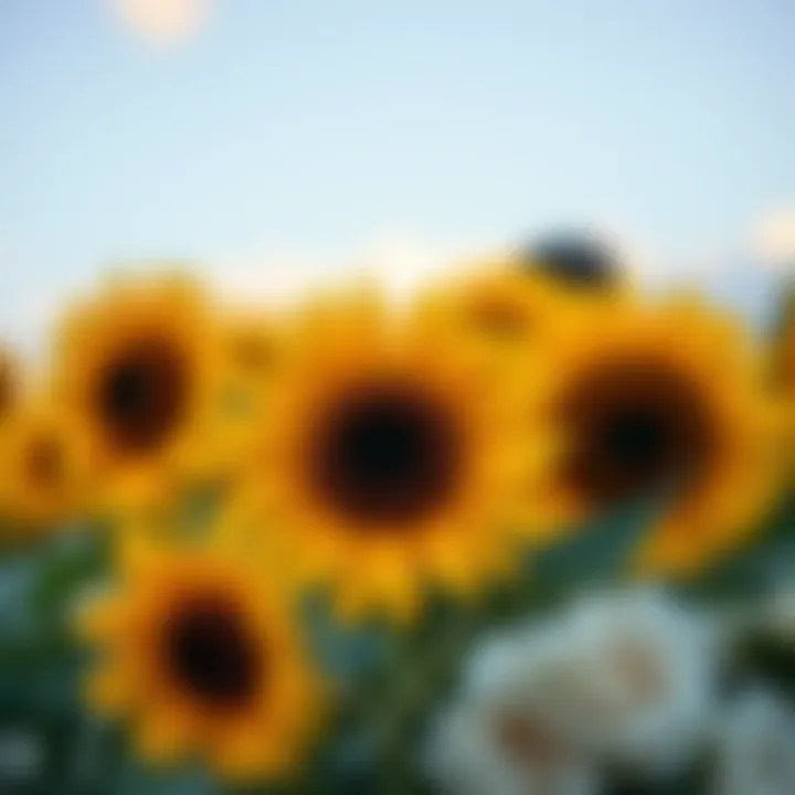 Symbolism of Sunflowers in Weddings Symbolic representation of sunflowers in a wedding setting