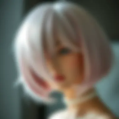 Care Techniques for Bob Wigs Close-up of a well-maintained bob wig highlighting care techniques