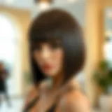 Elegant bob wig showcasing sleek lines and modern style