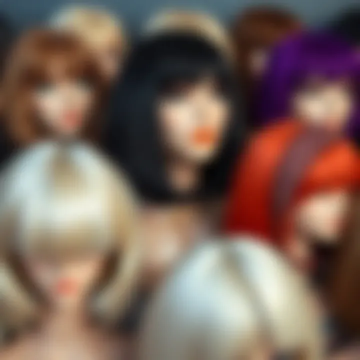 Diverse Textures of Bob Wigs Variety of bob wigs displayed in different textures