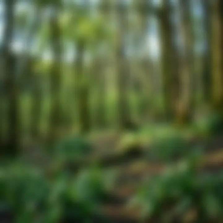 Tranquil Woodland Scene A serene woodland setting ideal for spring photography