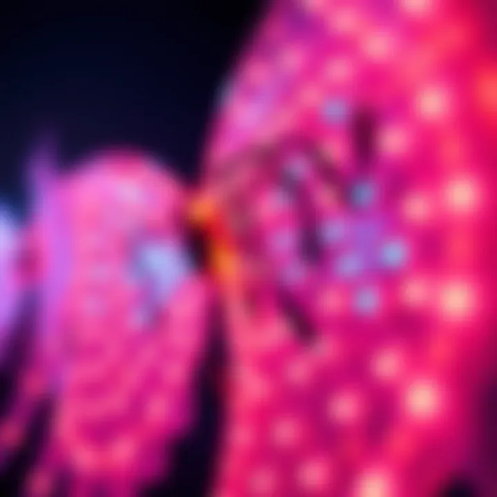 The Technology Behind LED Wings Close-up of the technology used in LED wings, showing wiring and LED components