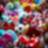 A vibrant display of various Disney ears showcasing different styles and themes