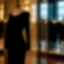 A striking goth bodycon dress displayed on a mannequin, showcasing its unique silhouette.