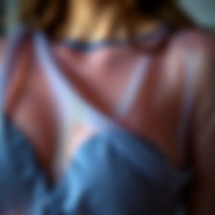 Luxurious Fabric Close-Up Close-up of luxurious fabric used in see-through sleepwear dresses