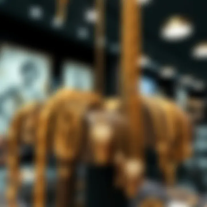 Stylish Snake Chain Accessories Display Stylish arrangement of various snake chain accessories on a fashionable display.