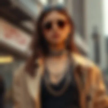 Trendy Outfit with Snake Chain Charms Trendy outfit elevated by the addition of snake chain charms.