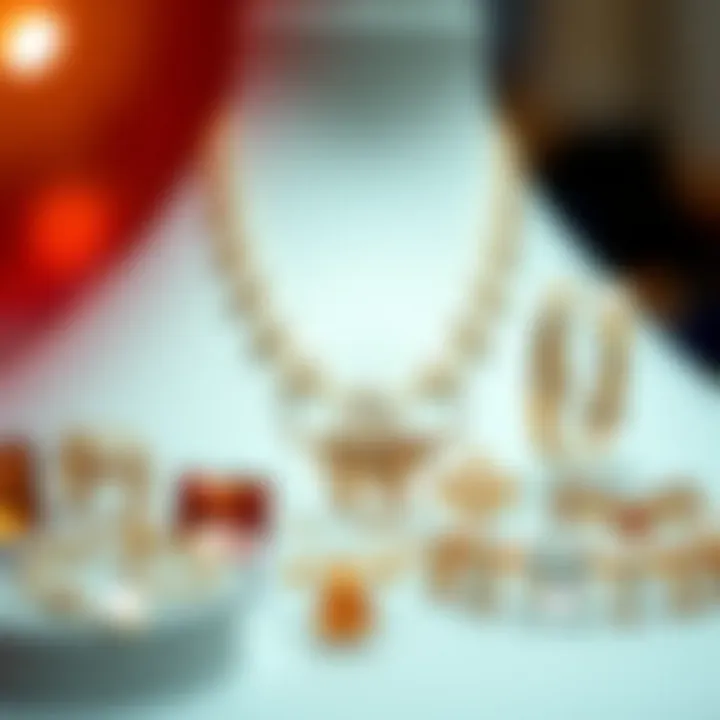 Elegant display of Swarovski Ox jewelry collection