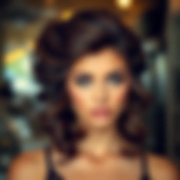 Stylish updo featuring a natural look with a lace front wig, emphasizing texture and volume