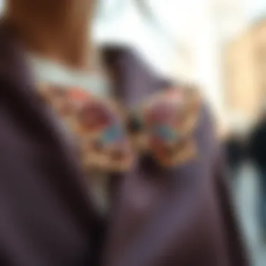 Butterfly Pin Clasp in Fashion Ensemble Fashion ensemble featuring butterfly pin clasp as a statement accessory