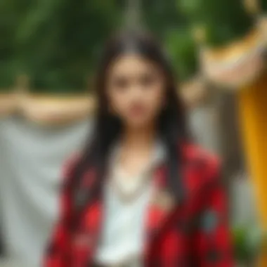 Cultural Significance in Fashion Cultural significance of long narrow canvases illustrated through diverse styles