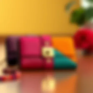 Modern Design of Kiss Lock Wallet A modern kiss lock wallet in vibrant colors and stylish design