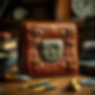 Vintage Kiss Lock Wallet Craftsmanship A vintage kiss lock wallet showcasing intricate craftsmanship